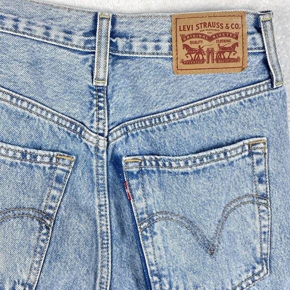 Levis Ribcage Straight Ankle Jeans Womens 27 Distressed Thrashed Skater Grunge - Picture 4 of 11